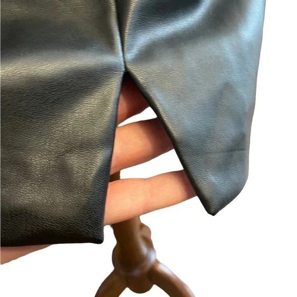 ANTHROPOLOGIE Hutch Strapless Faux Leather Mini Dress New With Tags - Picture 6 of 16